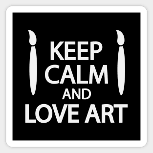 Keep calm and love art Sticker